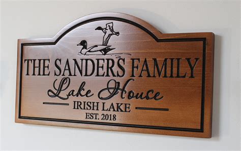 personalized wooden lake house signs